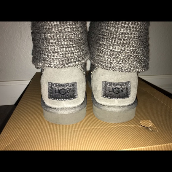 Ugg Classic Cardy grey knit size 7 - Picture 3 of 5